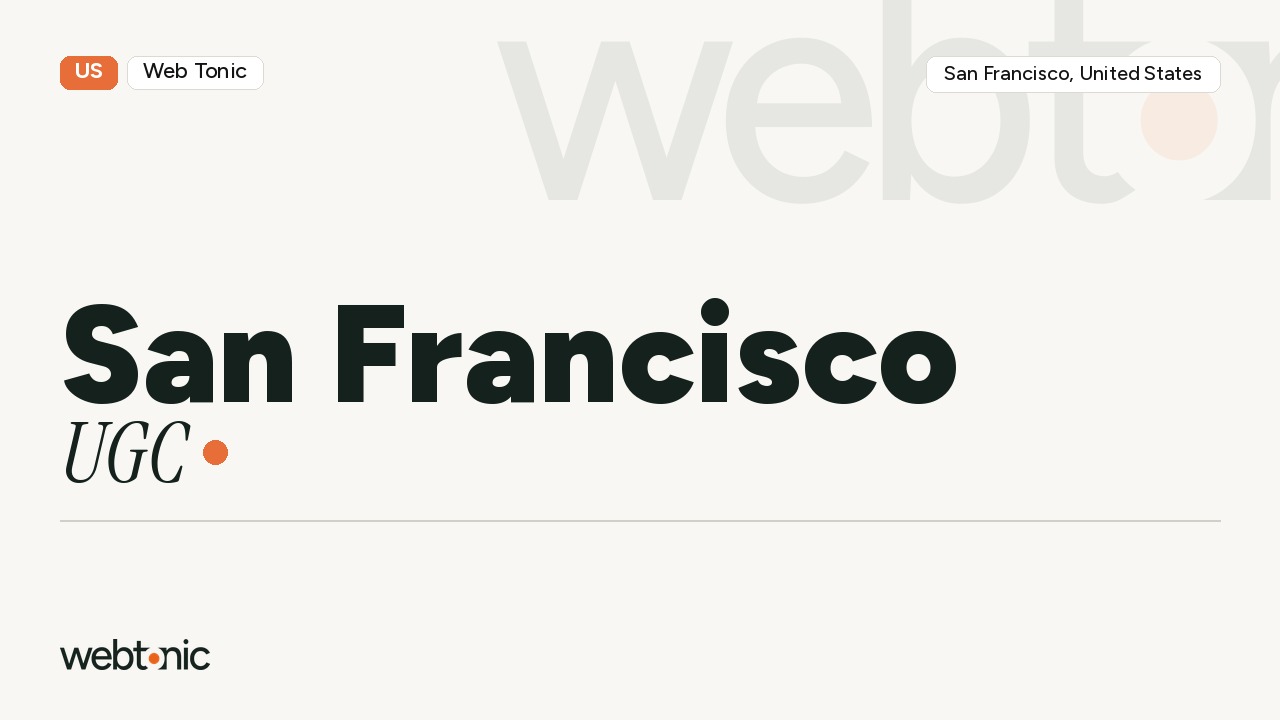 San Francisco UGC Agency