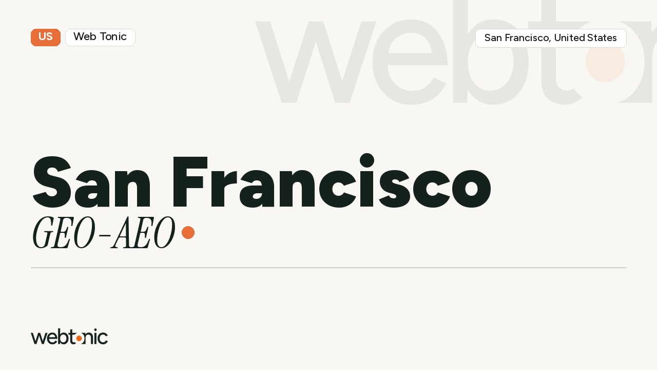 San Francisco GEO-AEO Agency
