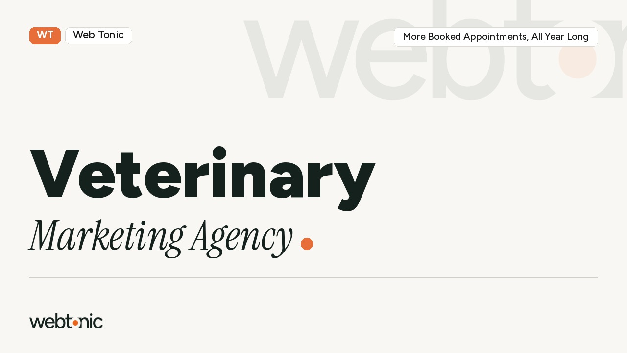 THE Veterinary Marketing Agency: More Booked Appointments, All Year Long
