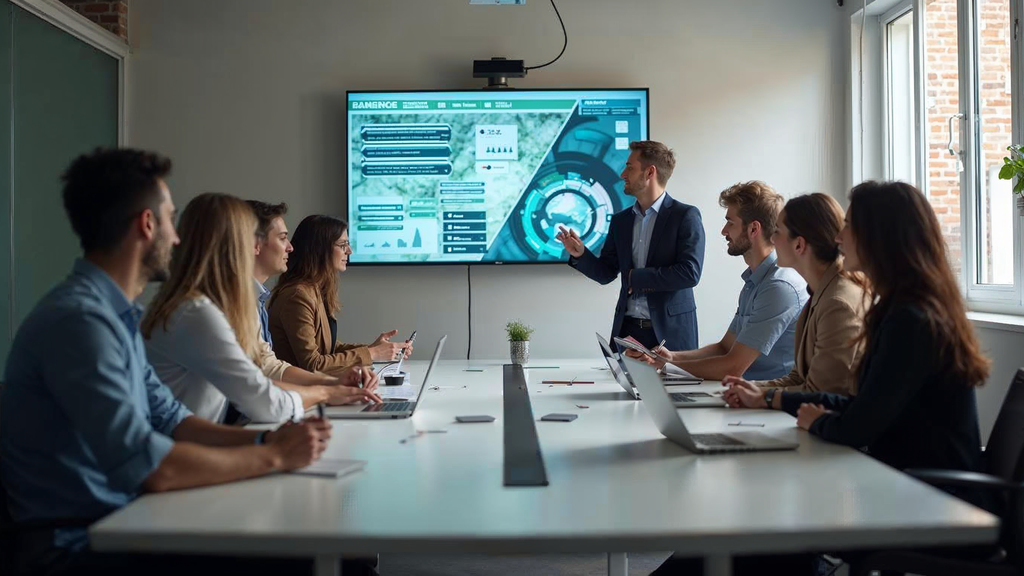 Marketing analytics dashboard showing key takeaways performance metrics and insights
