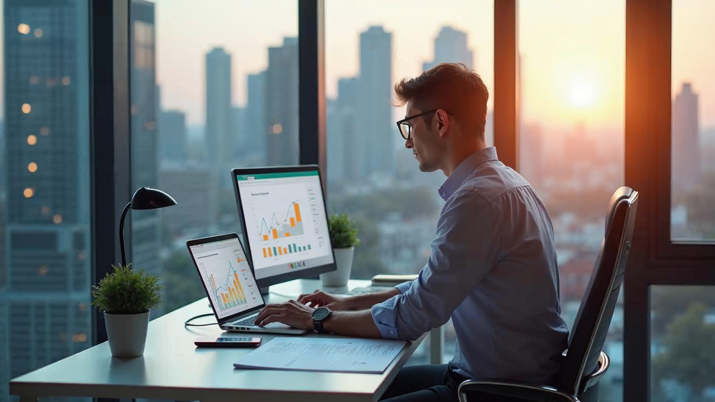 Professional team working on key takeaways strategy in modern marketing office