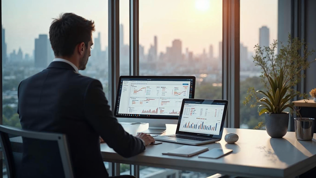 Professional team working on key takeaways strategy in modern marketing office