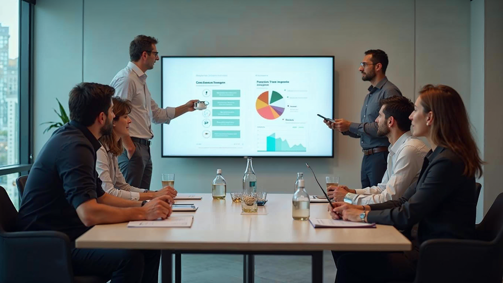 Marketing analytics dashboard showing key takeaways performance metrics and insights