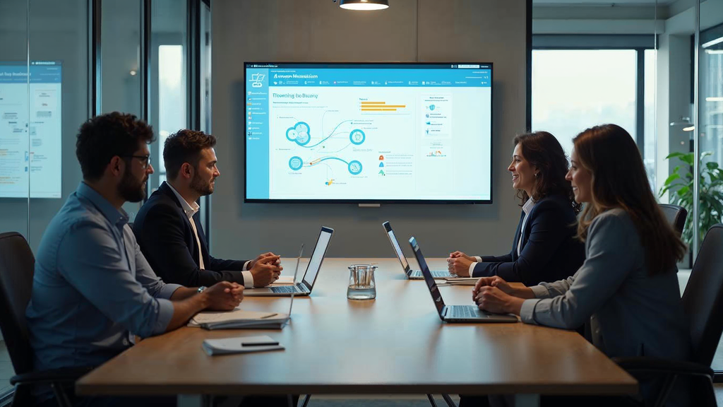 Marketing analytics dashboard showing key takeaways performance metrics and insights