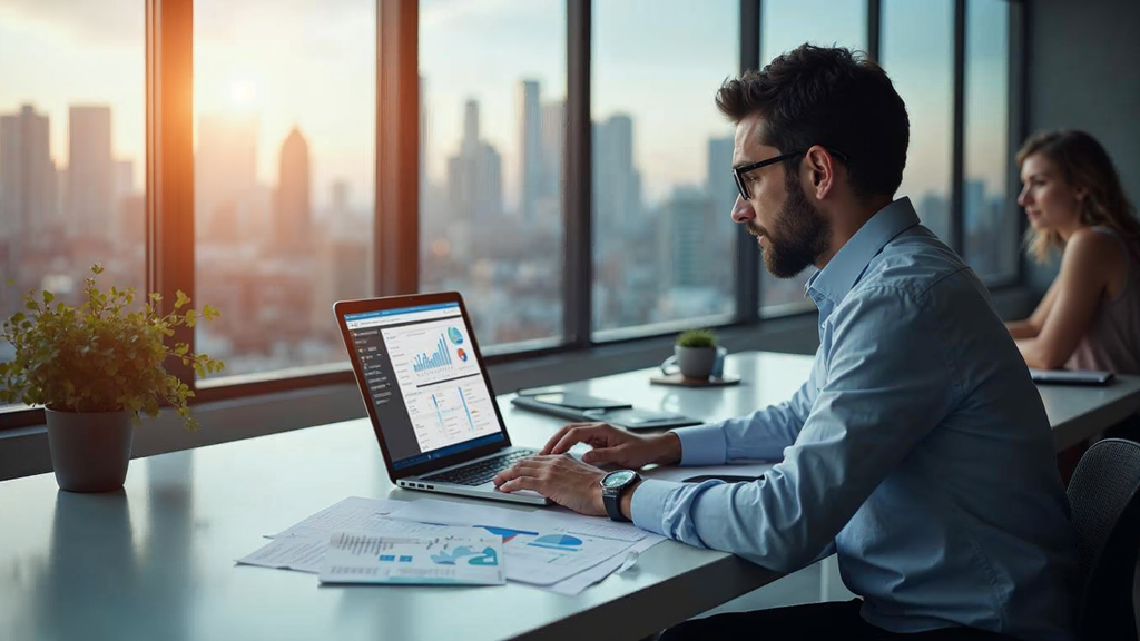 Professional team working on key takeaways strategy in modern marketing office