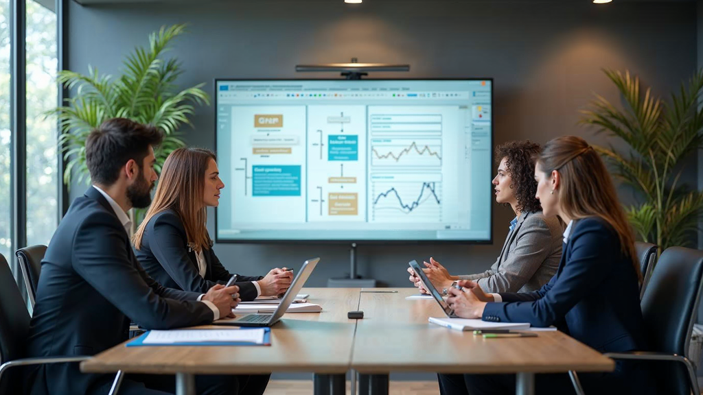Marketing analytics dashboard showing key takeaways performance metrics and insights