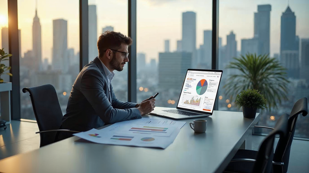 Professional team working on key takeaways strategy in modern marketing office
