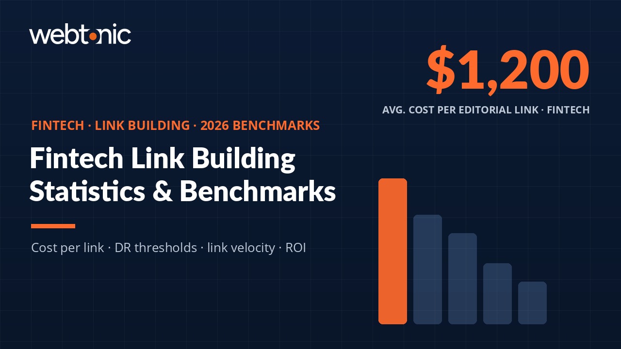 Thumbnail for Fintech Link Building Statistics & Benchmarks (2026)