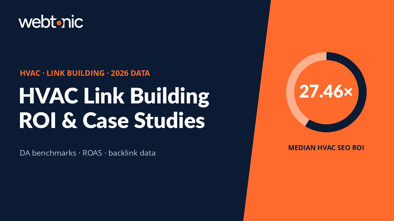 HVAC Link Building Statistics: ROI, Domain Authority & Case Studies (2026) thumbnail with branded stat callout