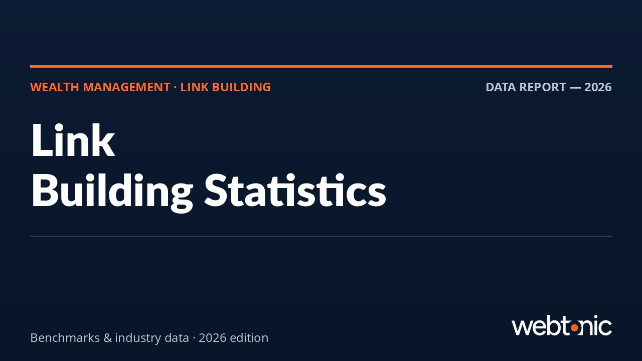Wealth Management Link Building Statistics 2026 — costs, referring domains, and ROI benchmarks