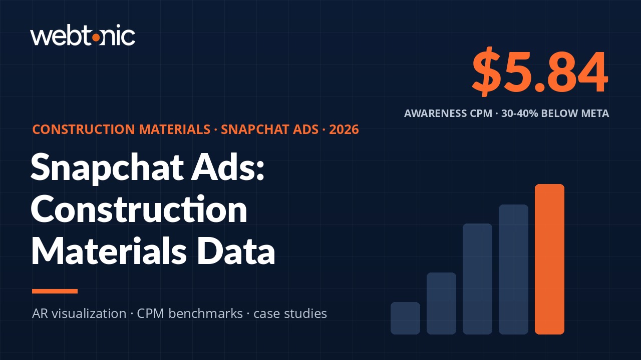 Construction Materials Snapchat Ads Statistics (2026) - Web Tonic