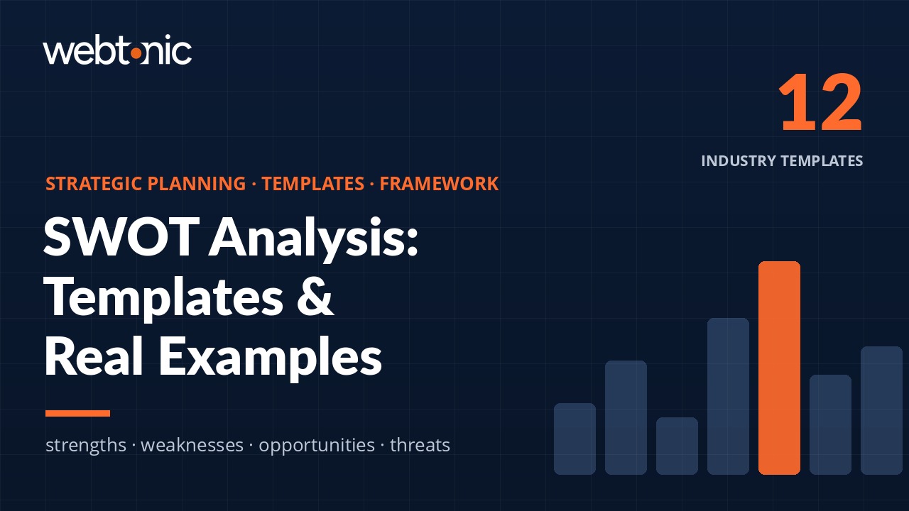 SWOT Analysis: Templates, Examples, and How to Use It — Web Tonic branded thumbnail
