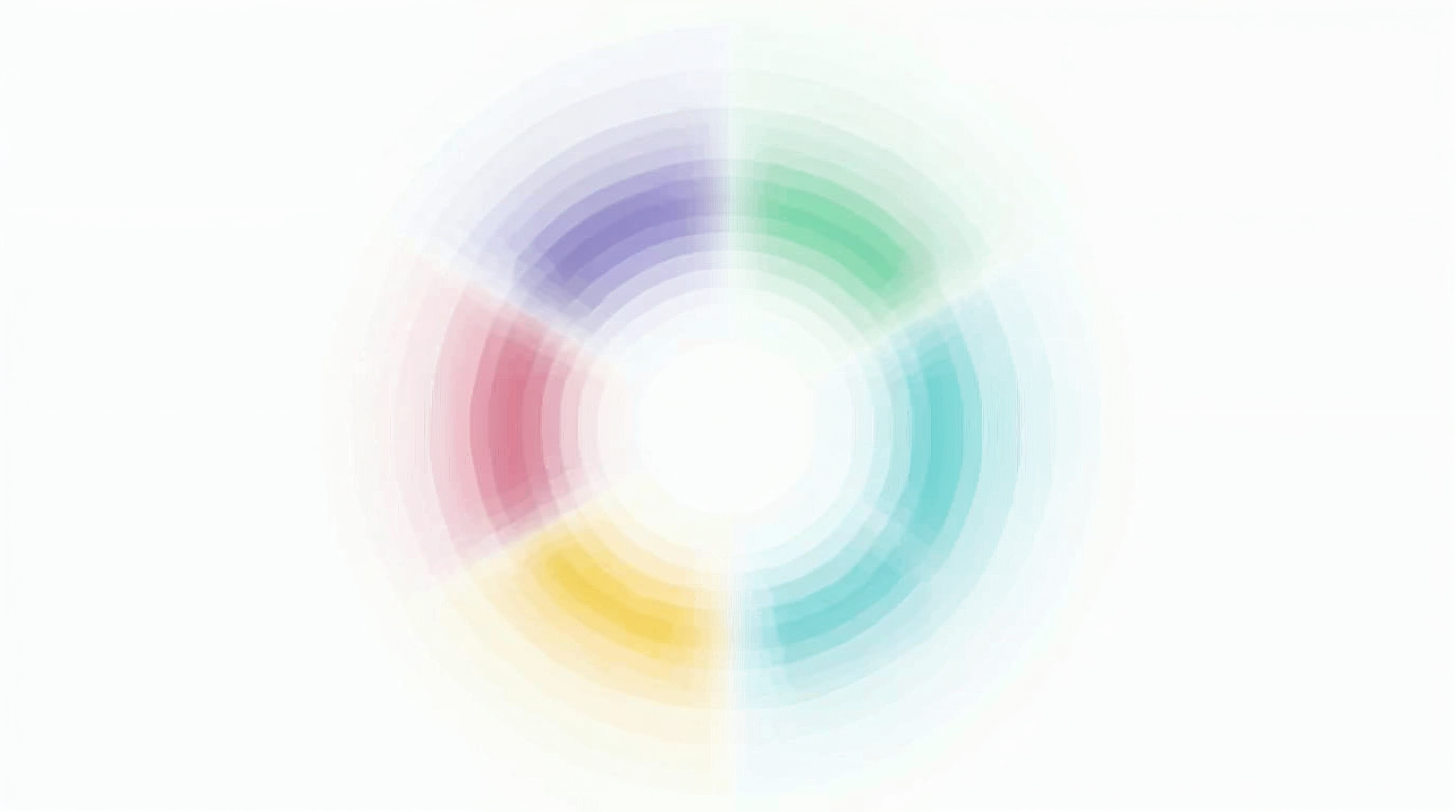 Clean marketing infographic showing four colored segments representing customer demographics in a modern pie chart design