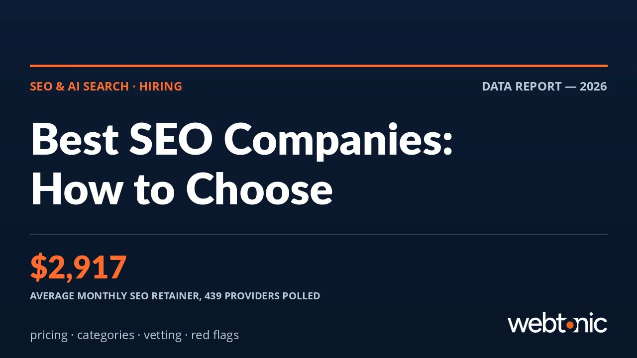 Best SEO Companies: How to Compare and Hire One — Web Tonic blog thumbnail