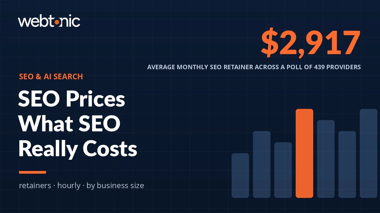 SEO Prices: What SEO Actually Costs in 2026 — Web Tonic blog thumbnail