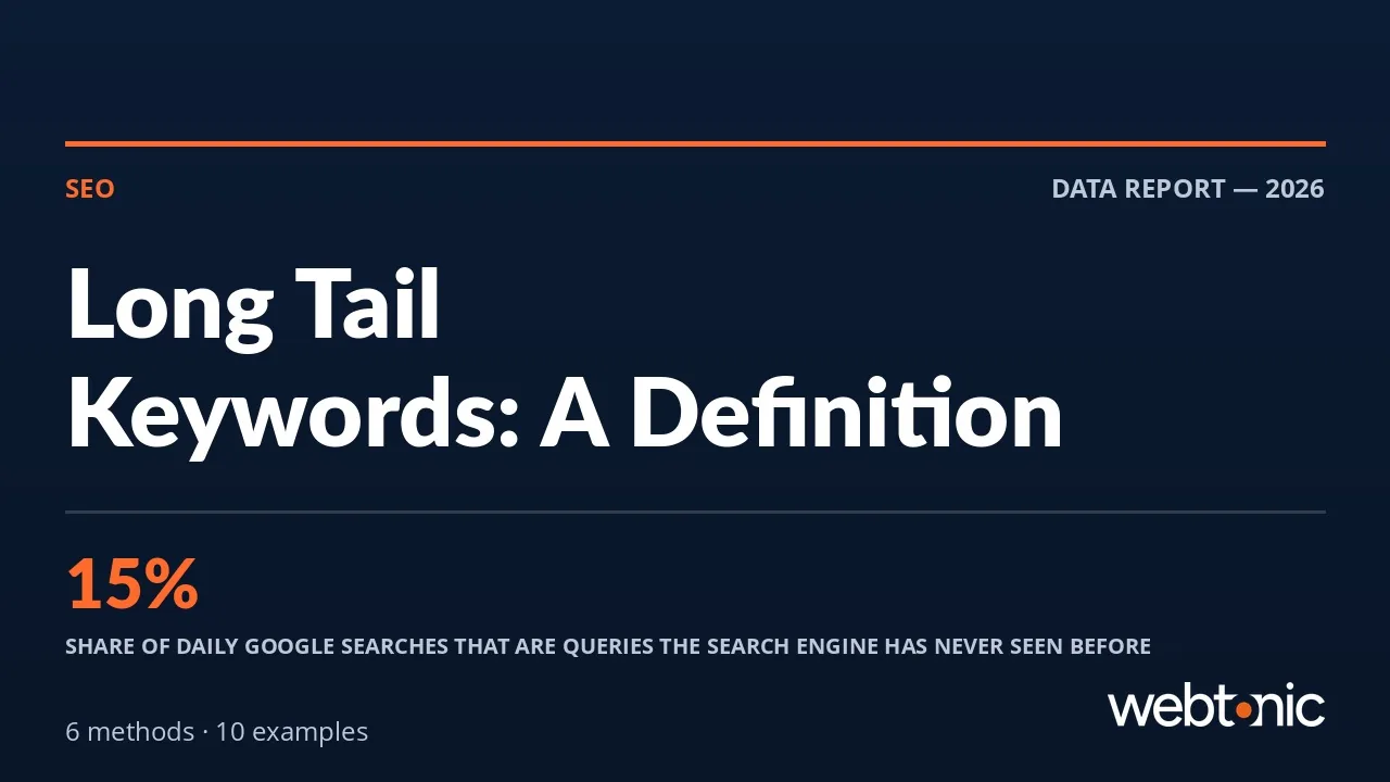 Long Tail Keywords: Definition, Examples and How to Find Them — Web Tonic blog thumbnail