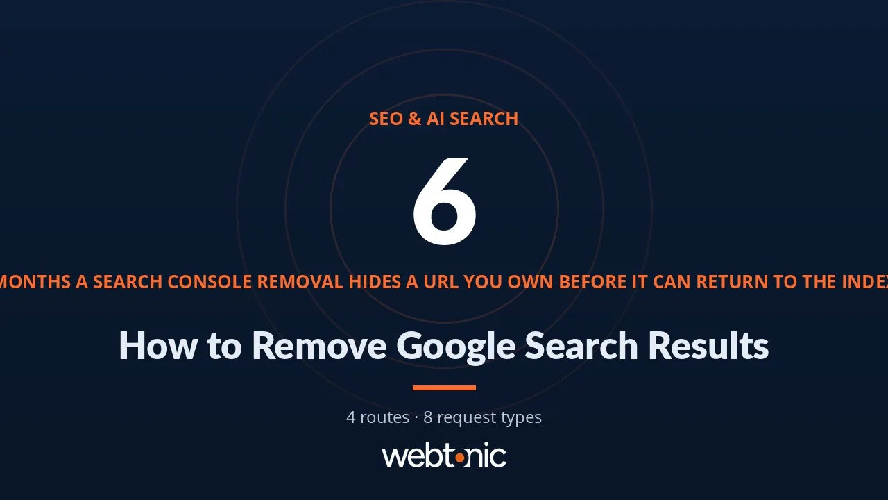 How to Remove Google Search Results: Every Removal Route — Web Tonic blog thumbnail