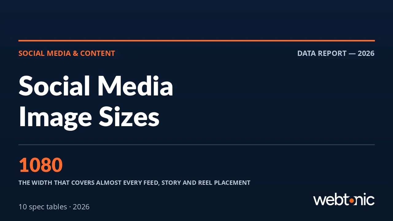 Social Media Image Sizes: The 2026 Specs That Actually Render — Web Tonic blog thumbnail