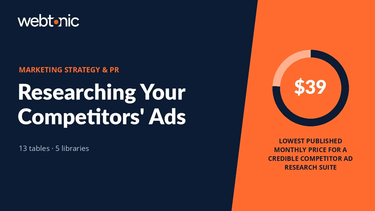 How to Research Competitors' Ads Without Guessing — Web Tonic blog thumbnail
