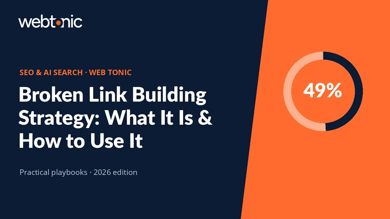 Broken Link Building Strategy: What It Is & How to Use It — Web Tonic guide thumbnail