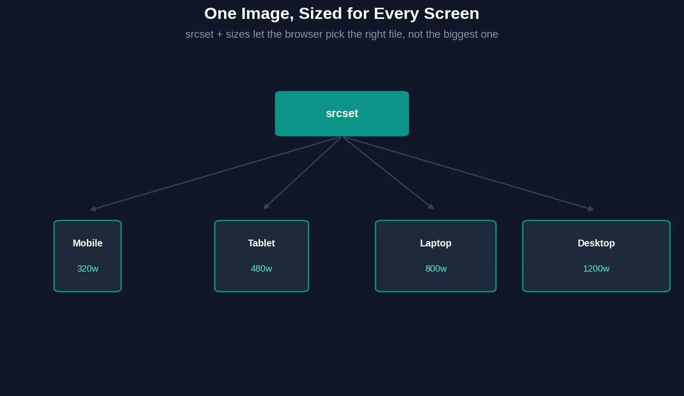 Image SEO Best Practices: What It Is & How to Use It — Responsive images: serving the right file to the right device