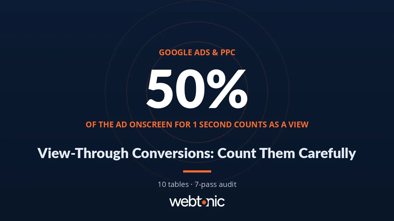 View-Through Conversions: What They Count and When to Trust Them — Web Tonic blog thumbnail