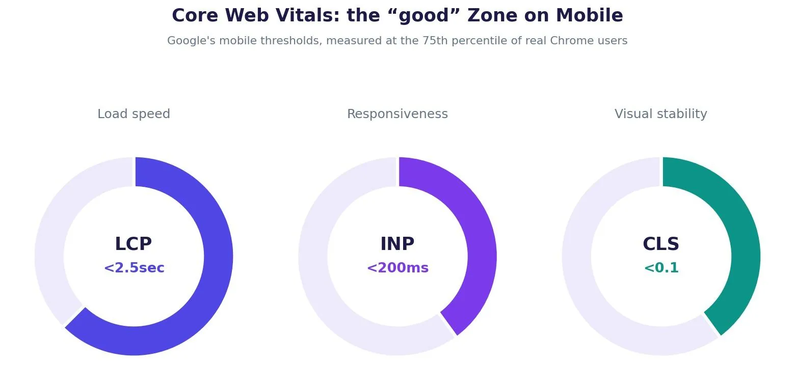 Mobile SEO Best Practices: What It Is & How to Use It — Core Web Vitals on mobile: the thresholds that matter