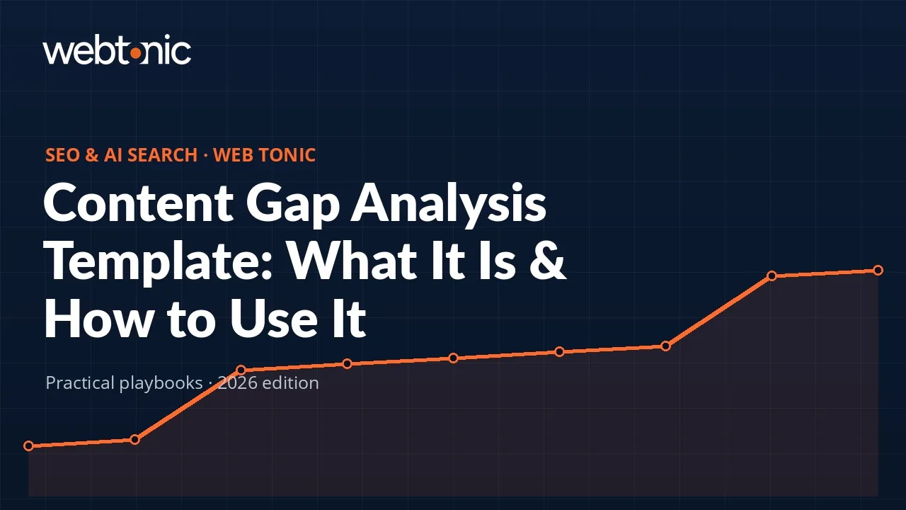 Content Gap Analysis Template: What It Is & How to Use It — Web Tonic guide thumbnail