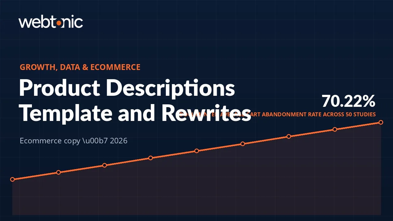 Product Descriptions: A 12-Block Template and 9 Rewrites — Web Tonic blog thumbnail