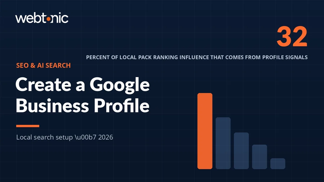 How to Create a Google Business Profile Account in 8 Steps — Web Tonic blog thumbnail