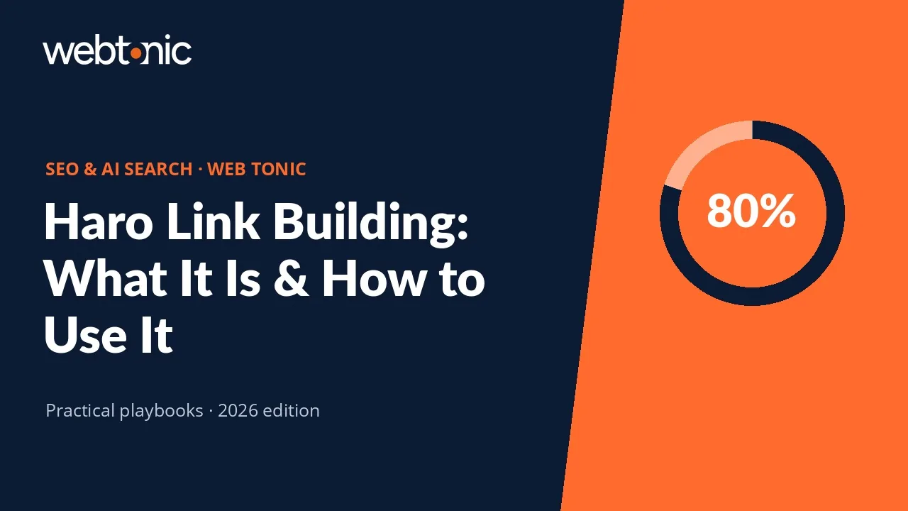 Haro Link Building: What It Is & How to Use It — Web Tonic guide thumbnail