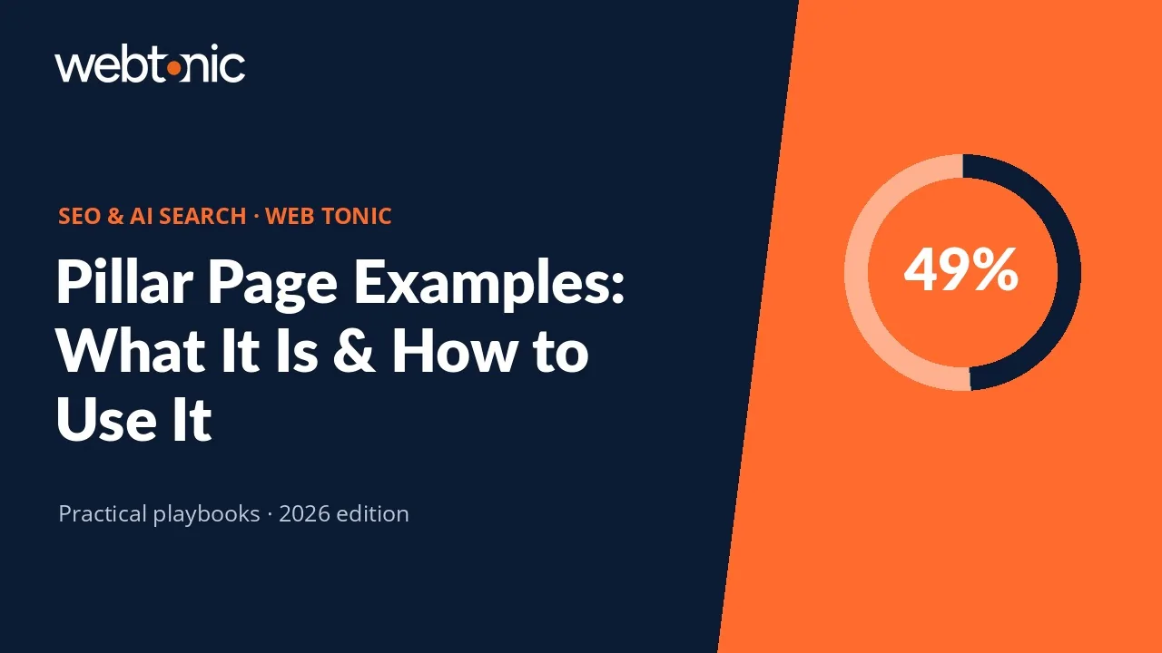 Pillar Page Examples: What It Is & How to Use It — Web Tonic guide thumbnail