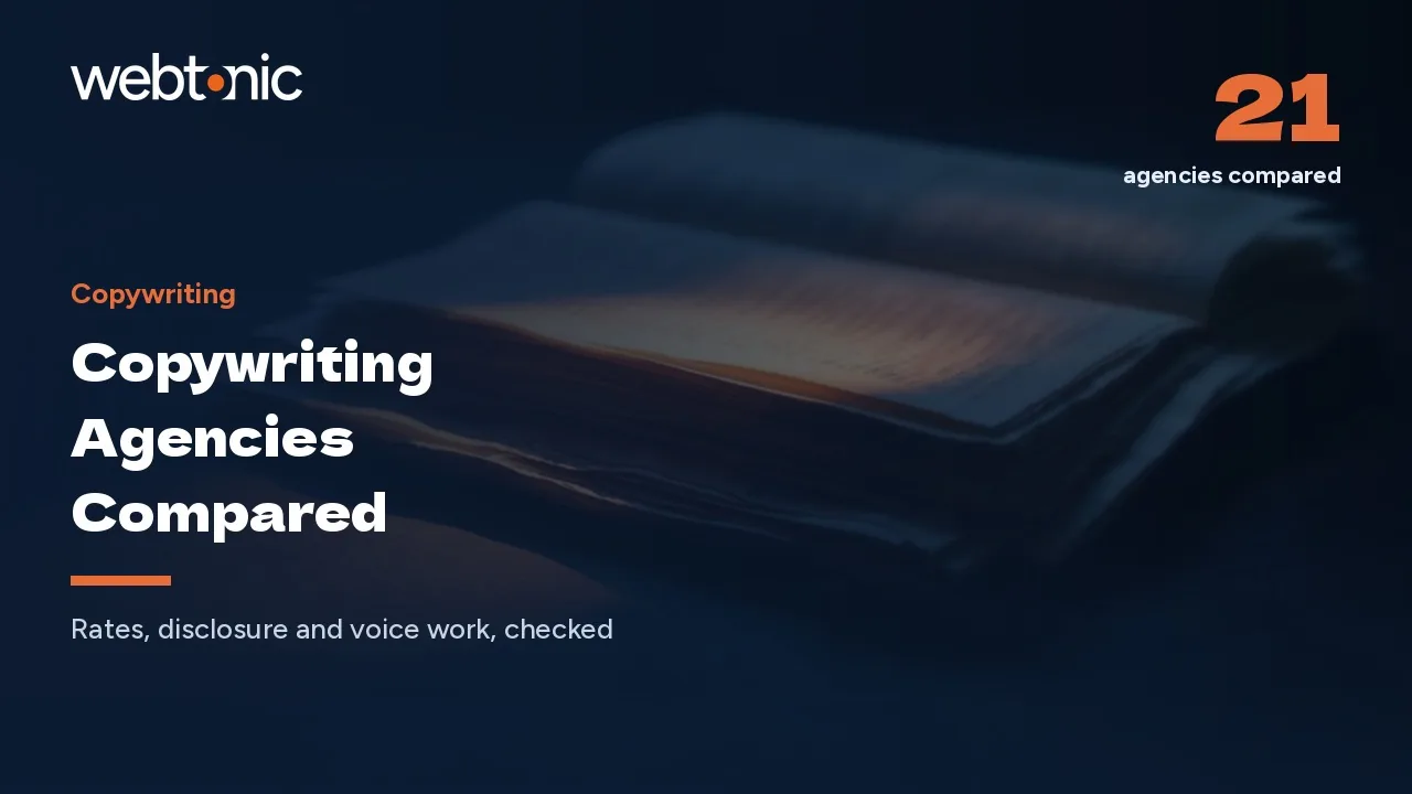 Copywriting Agencies: 2026 Buyer's Guide to 21 Firms — Web Tonic blog thumbnail