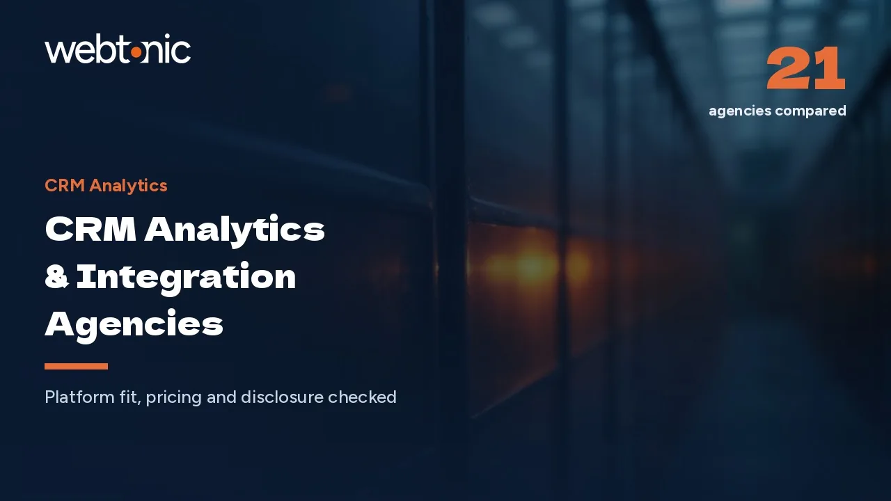 21 CRM Analytics & Integration Agencies for 2026 — Web Tonic blog thumbnail