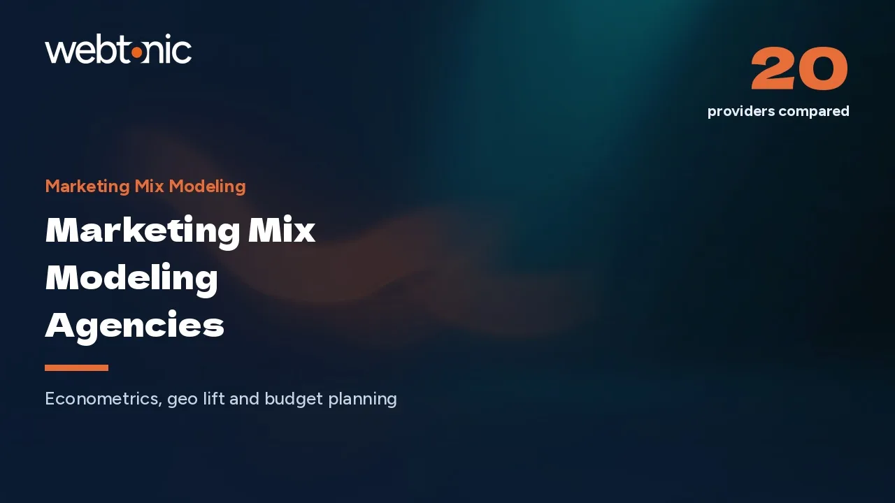 Marketing Mix Modeling in 2026: 20 Providers, Compared — Web Tonic blog thumbnail