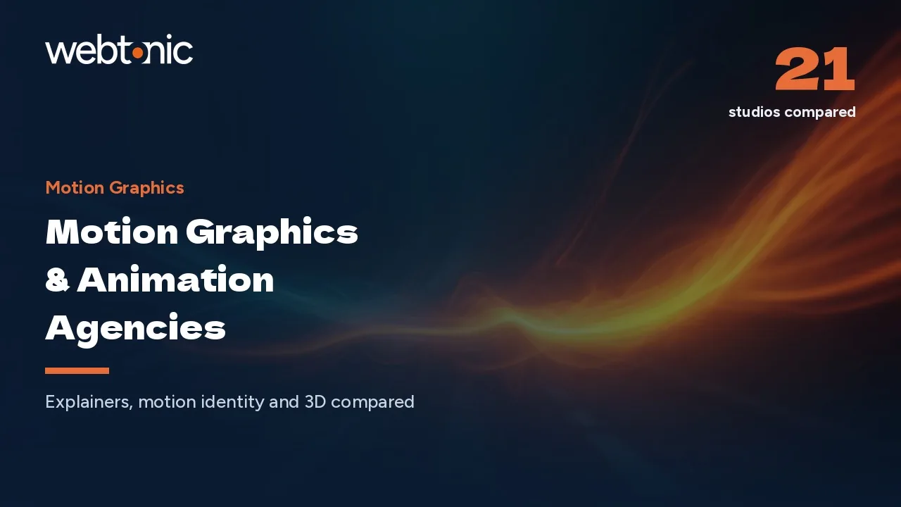 From Script to Screen: 21 Motion Graphics Agencies for 2026 — Web Tonic blog thumbnail