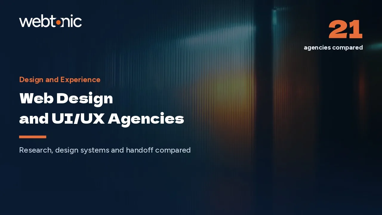 Web Design and UI/UX: What 21 Agencies Deliver in 2026 — Web Tonic blog thumbnail