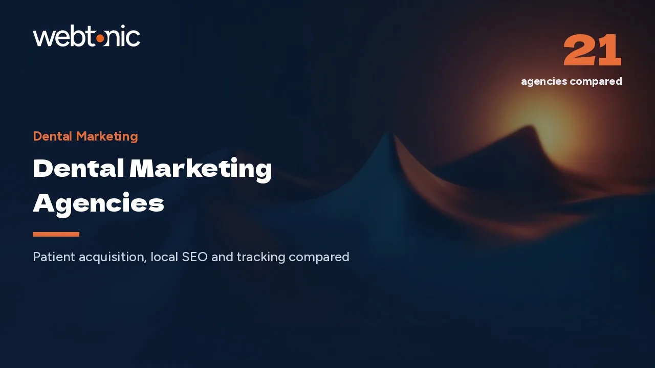 Dental Marketing in 2026: 21 Agencies Judged on Booked Patients — Web Tonic blog thumbnail