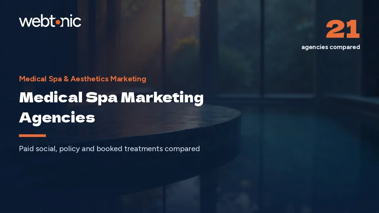 Who Fills a Med Spa Calendar? 21 Aesthetics Marketing Agencies for 2026 — Web Tonic blog thumbnail