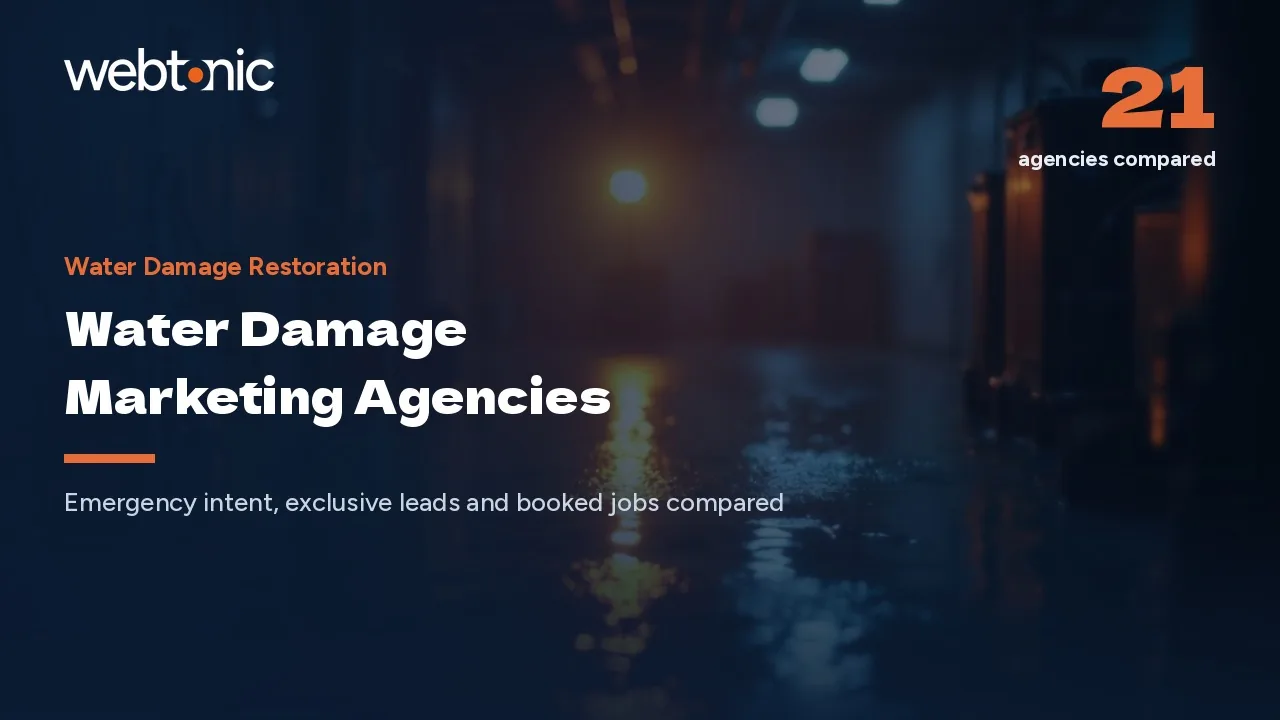 When the Basement Floods: 21 Water Damage Marketing Agencies for 2026 — Web Tonic blog thumbnail