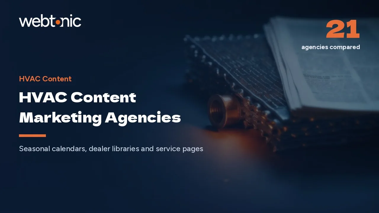 Before the Heatwave: 21 HVAC Content Agencies for 2026 — Web Tonic blog thumbnail