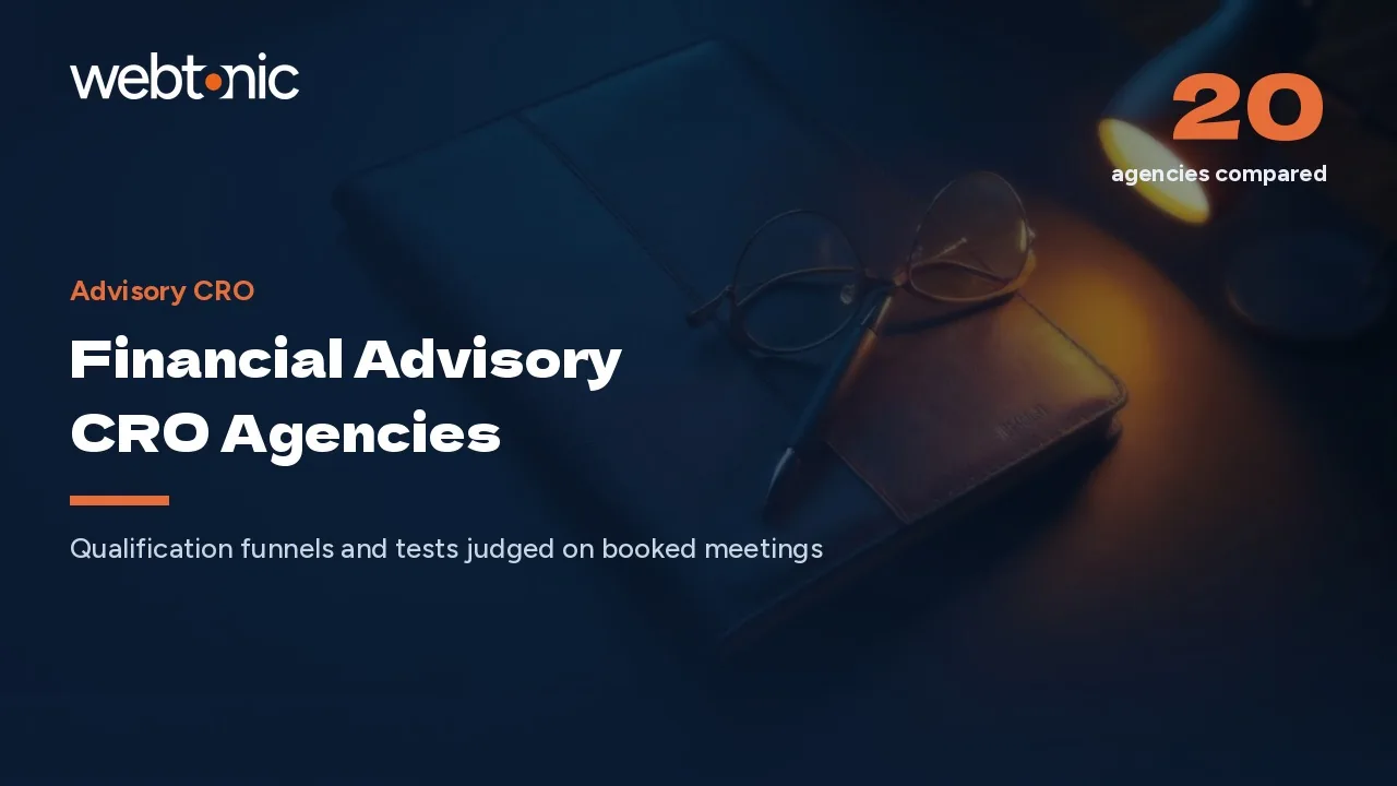 Where the Money Hesitates: 20 Advisory CRO Agencies for 2026 — Web Tonic blog thumbnail