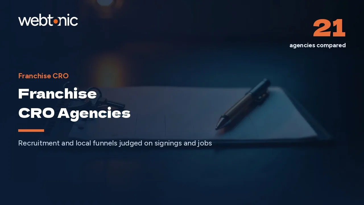 One Funnel, Every Franchisee: 21 Franchise CRO Agencies in 2026 — Web Tonic blog thumbnail