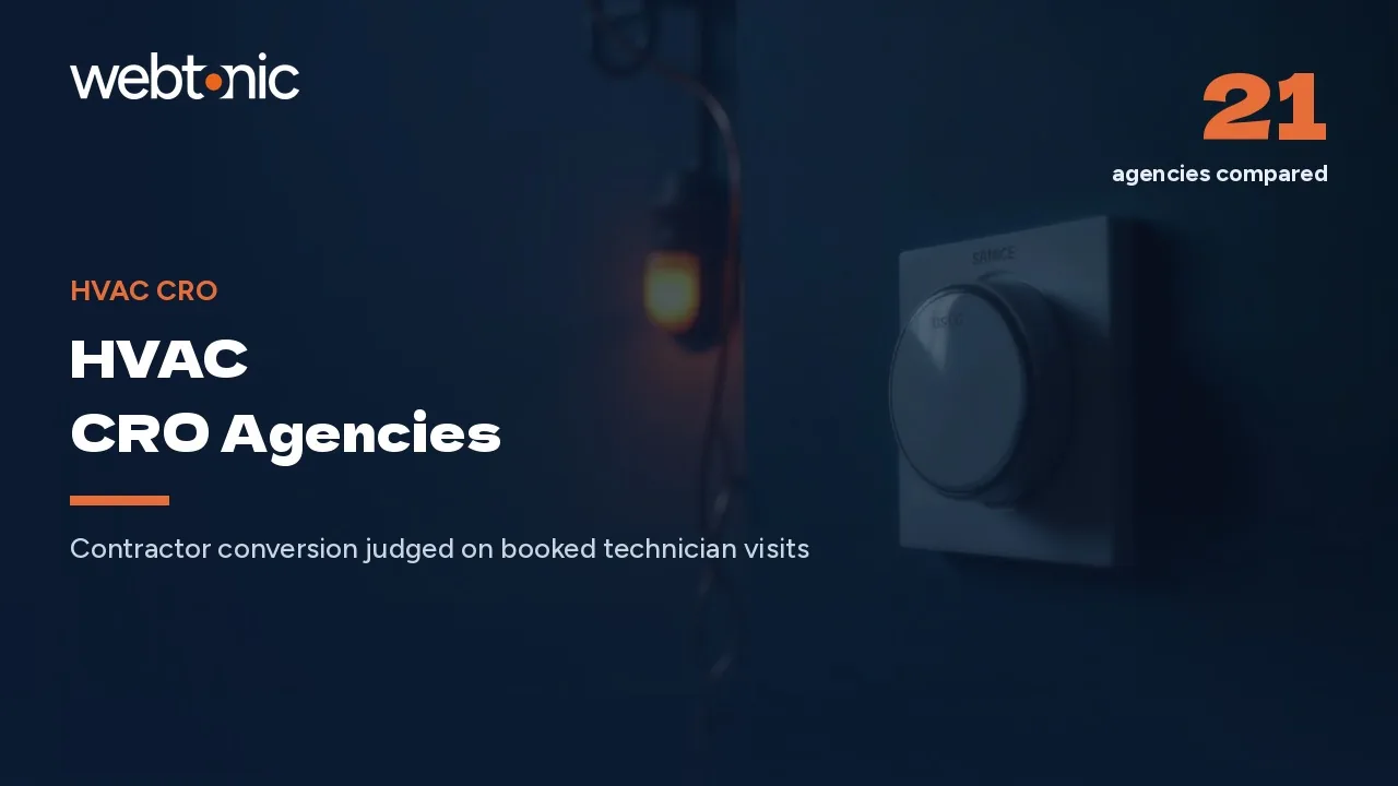 When the Heat Goes Out: 21 HVAC CRO Agencies for 2026 — Web Tonic blog thumbnail