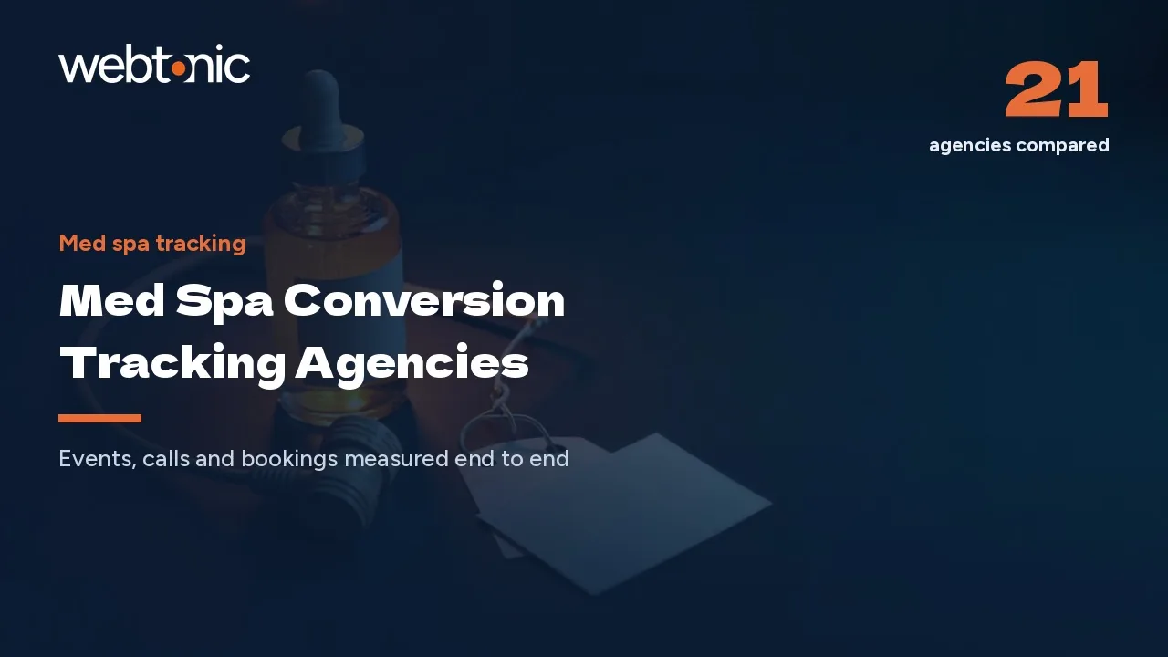 21 Med Spa Conversion Tracking Agencies, Audited for 2026 — Web Tonic blog thumbnail