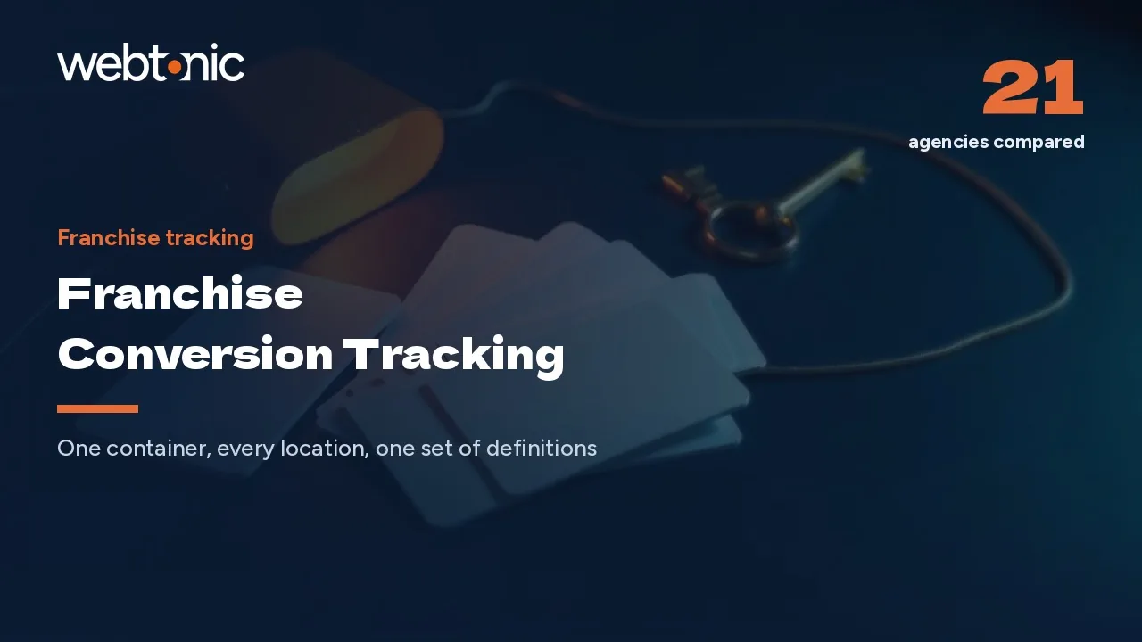 One Container, Every Location: 21 Franchise Conversion Tracking Agencies in 2026 — Web Tonic blog thumbnail