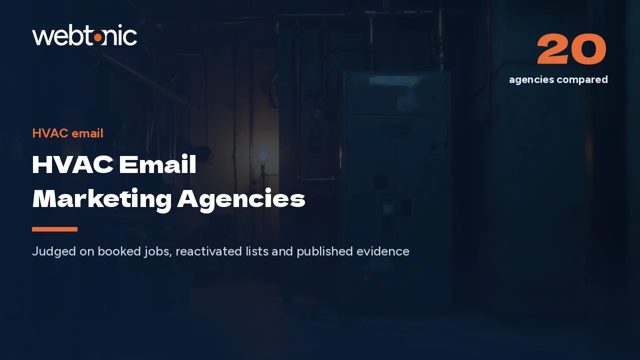 Who Should Run Your HVAC Email in 2026? 20 Agencies Compared — Web Tonic blog thumbnail