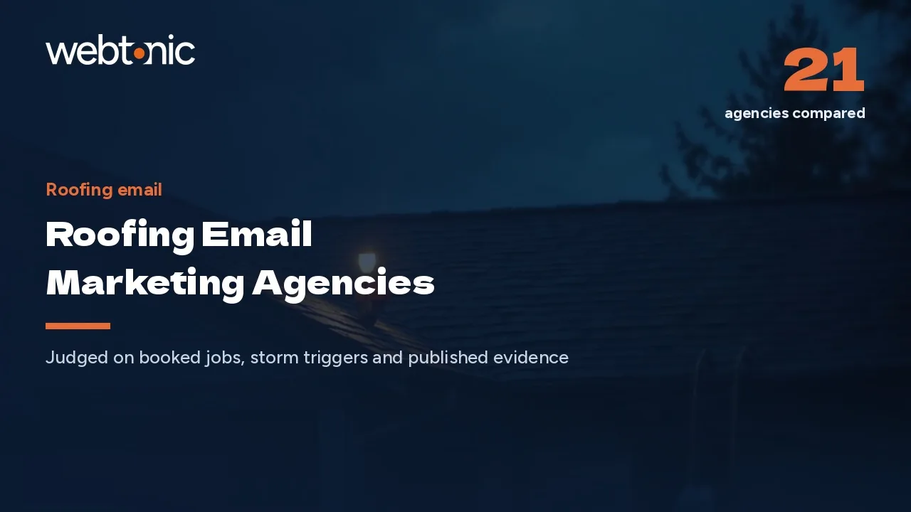 21 Roofing Email Marketing Agencies Ranked on Evidence in 2026 — Web Tonic blog thumbnail
