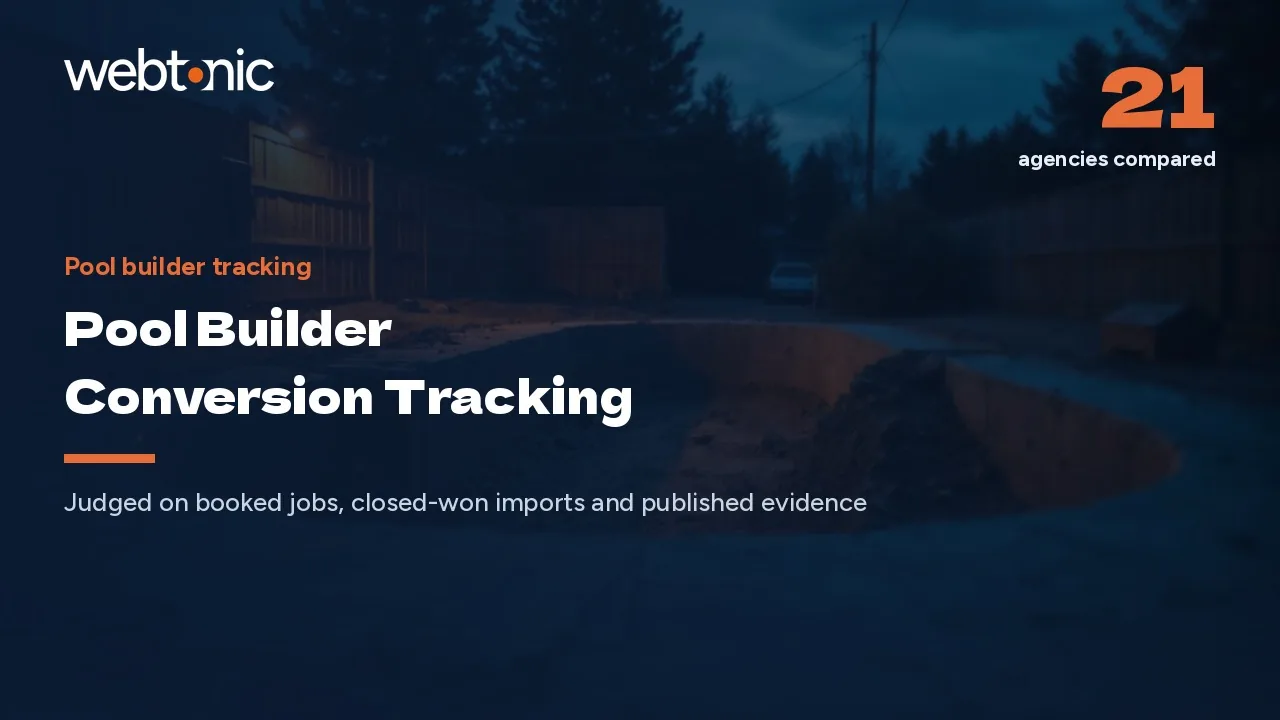 Where Pool Builder Ad Tracking Breaks: 21 Agencies for 2026 — Web Tonic blog thumbnail
