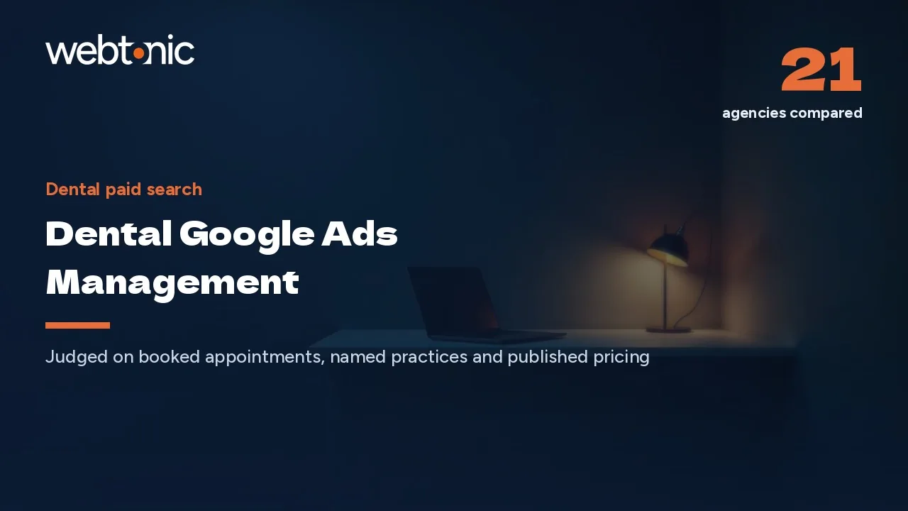 Dental Google Ads Management: 21 Agencies Ranked for 2026 — Web Tonic blog thumbnail
